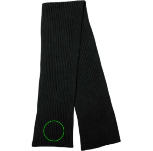 negro Bufanda de punto Impact AWARE™ Polylana® 180x25cm