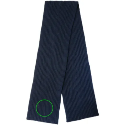 azul marino Bufanda de punto Impact AWARE™ Polylana® 180x25cm