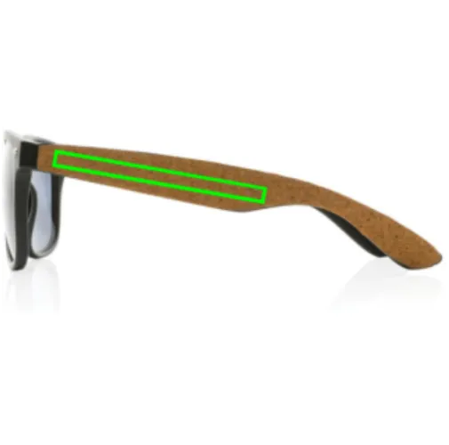 Gafas de sol de plástico PC reciclado GRS con corcho