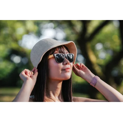 Gafas de sol de plástico reciclado bambú y RCS