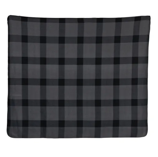 antracita Manta de felpa suave a cuadros