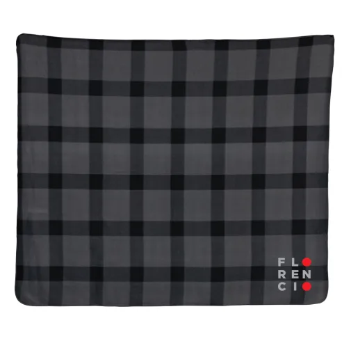 antracita Manta de felpa suave a cuadros