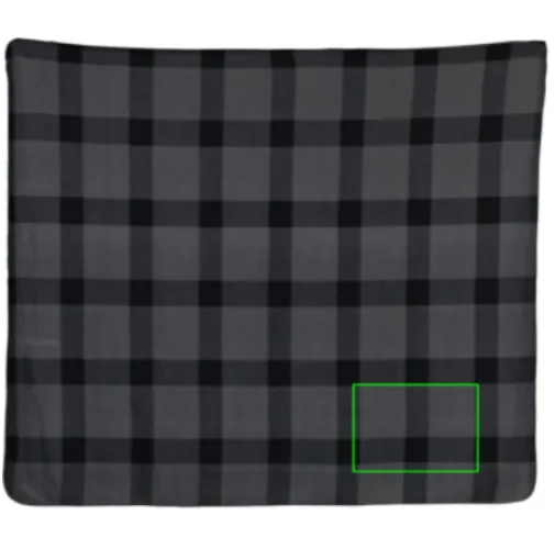 antracita Manta de felpa suave a cuadros