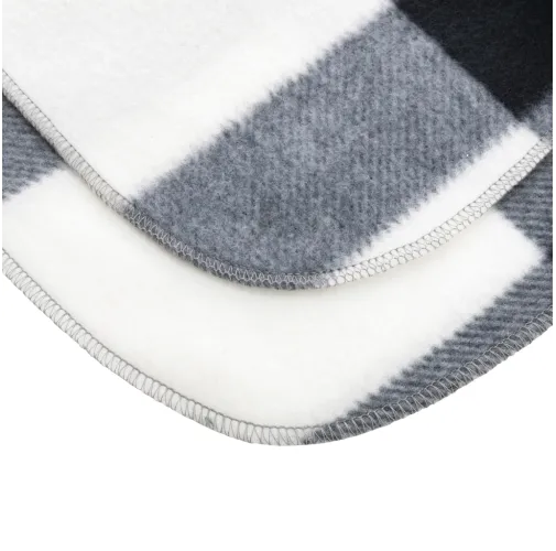 blanco Manta de felpa suave a cuadros