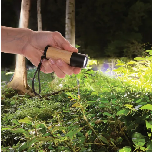 marron Linterna de bambú y plástico reciclado RCS