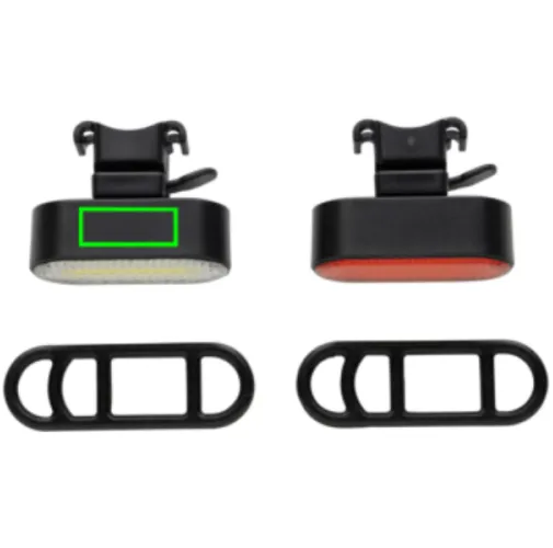 Set luces bicicleta recargables USB plástico reciclado RCS