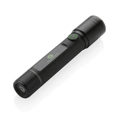 negro Linterna recargable USB Gear X RCS de aluminio reciclado