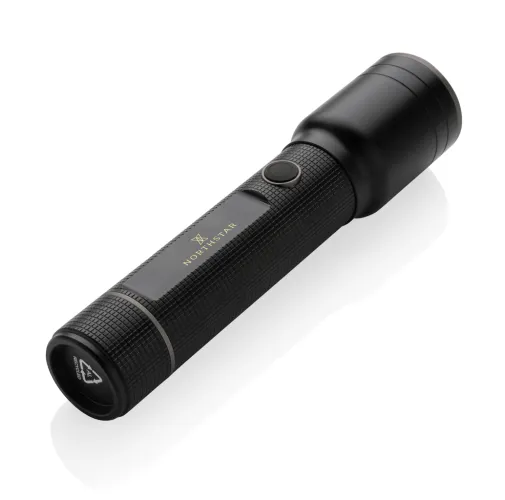 Linterna resistente recargable USB de aluminio reciclado RCS