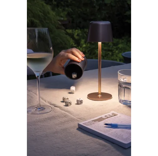 Lámpara de mesa Zenic RCS plástico reciclado recargable USB