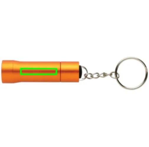 naranja Linterna llavero de aluminio reciclado Flash RCS