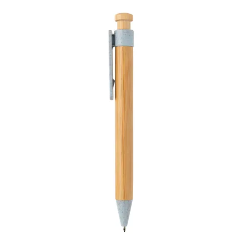 Bolígrafo de bambú con clip de trigo