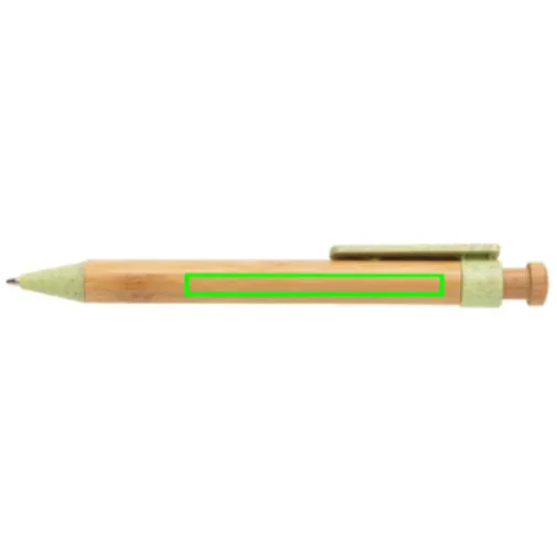 Bolígrafo de bambú con clip de trigo
