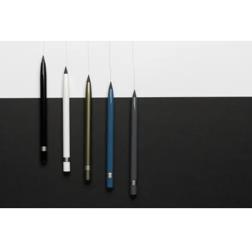 negro Bolígrafo sin tinta de aluminio con goma