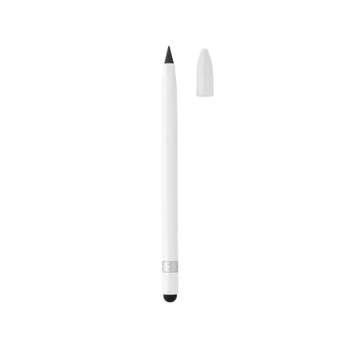 blanco Bolígrafo sin tinta de aluminio con goma