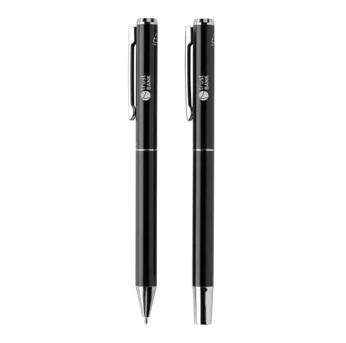 Set bolígrafos Cedar aluminio reciclado RCS Swiss Peak