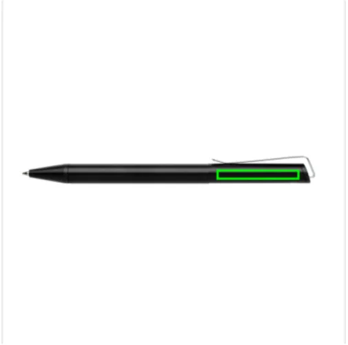 negro Bolígrafo Xavi de aluminio reciclado certificado RCS