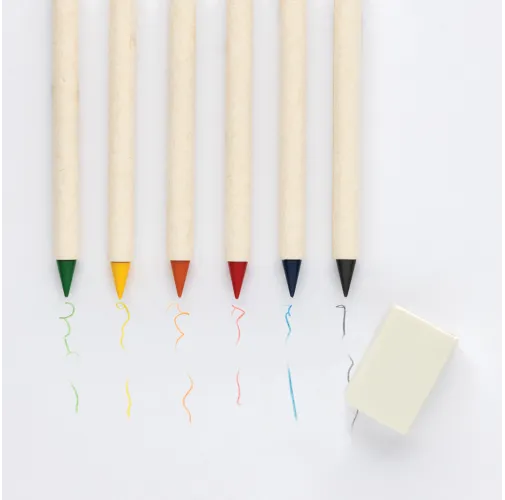 Set 6 lápices de colores Micki GRS infinity con bloc de nota