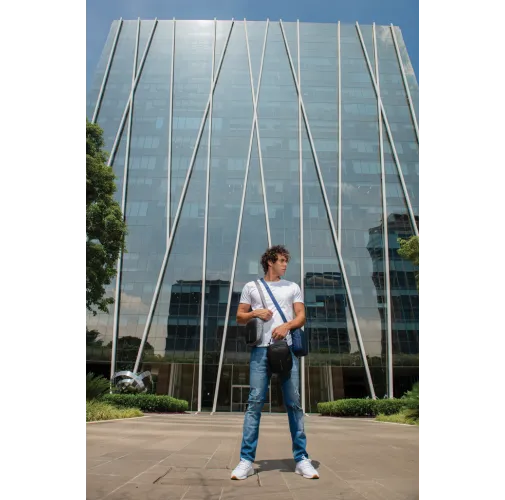 negro, gris Boxy Sling