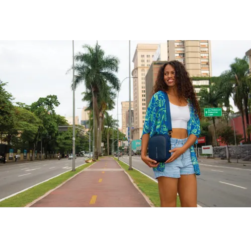 azul marino, azul marino Boxy Sling