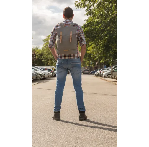 Mochila para portátil de lona sin PVC