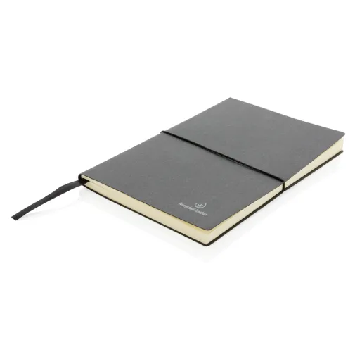 Libreta A5 de cuero reciclado GRS