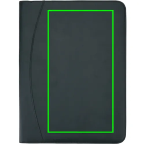 negro Portafolio con soporte y cremallera