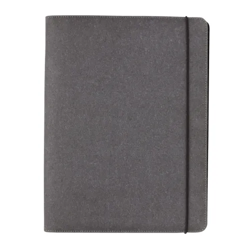 gris Portafolio de piel reciclada A4