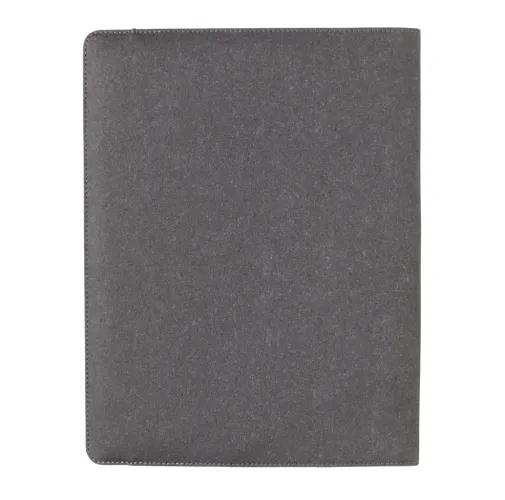 gris Portafolio de piel reciclada A4