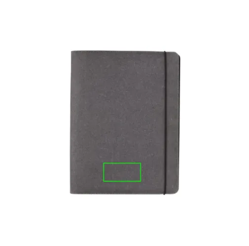 gris Portafolio de piel reciclada A4