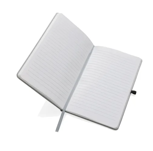 Libreta A5 de cuero reciclado GRS de tapa dura