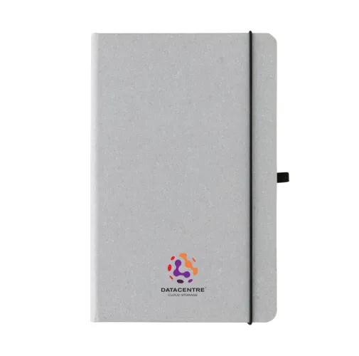 Libreta A5 de cuero reciclado GRS de tapa dura