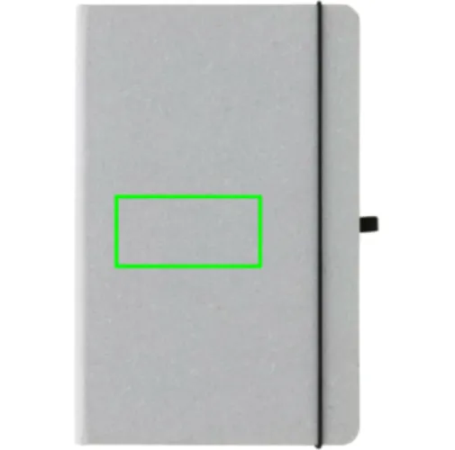 Libreta A5 de cuero reciclado GRS de tapa dura