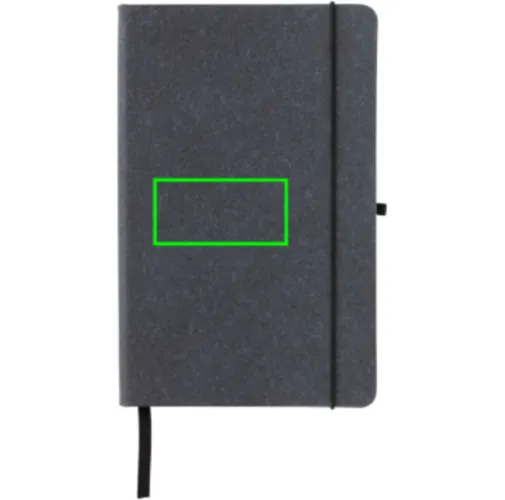 Libreta A5 de cuero reciclado GRS de tapa dura