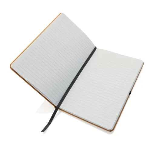 Libreta A5 de cuero reciclado GRS de tapa dura