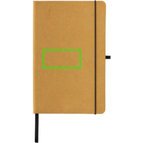 Libreta A5 de cuero reciclado GRS de tapa dura