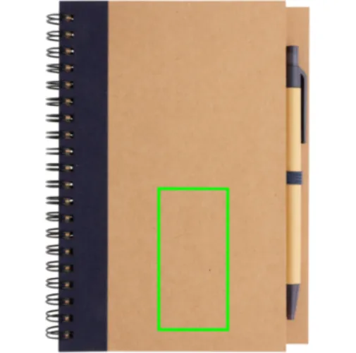 Cuaderno de espiral kraft con bolígrafo