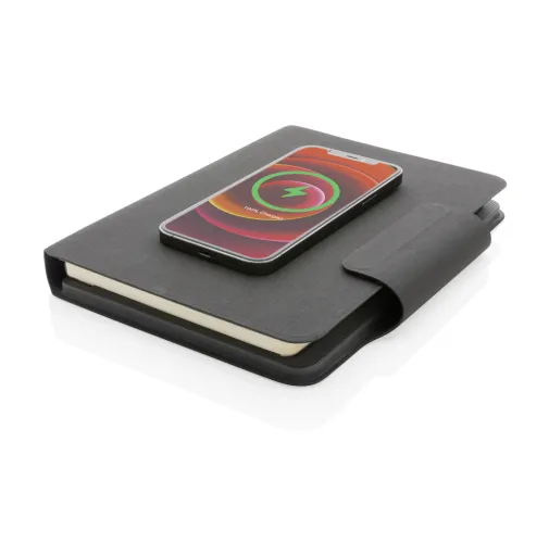 negro Libreta Artic magnética A5 con carga inalámbrica 10W