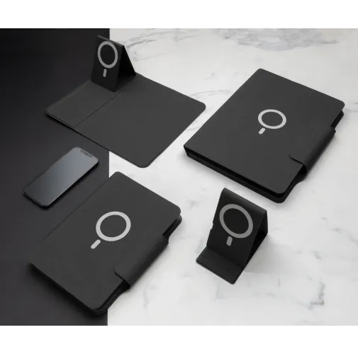 negro Libreta Artic magnética A5 con carga inalámbrica 10W