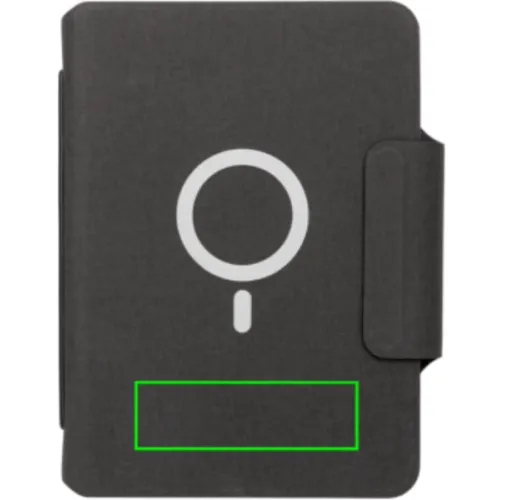 negro Libreta Artic magnética A5 con carga inalámbrica 10W