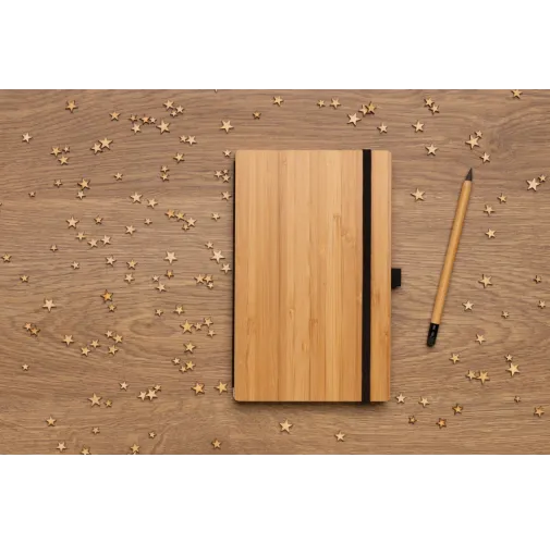 Set de cuaderno y lápiz infinito de bambú