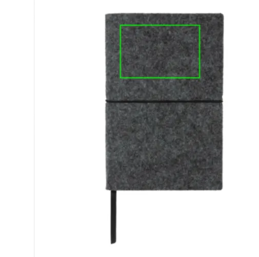 Libreta A5 tapa blanda de fieltro reciclado certificado GRS