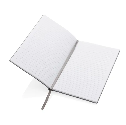 Libreta A5 tapa blanda de fieltro reciclado certificado GRS