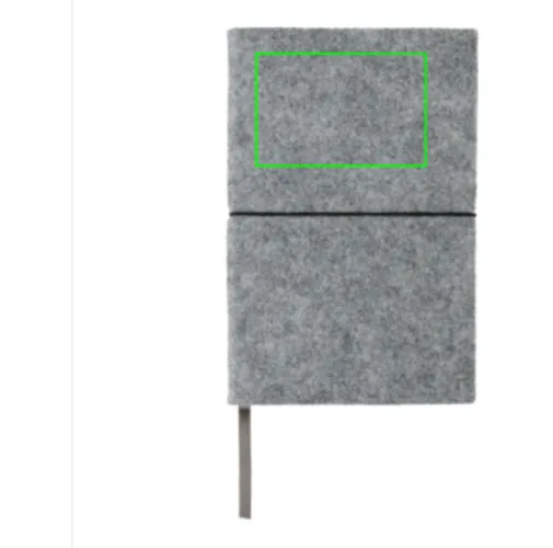 Libreta A5 tapa blanda de fieltro reciclado certificado GRS