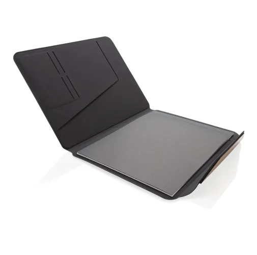 negro PortafolioTeri AWARE™ A4 en nogal y RPET