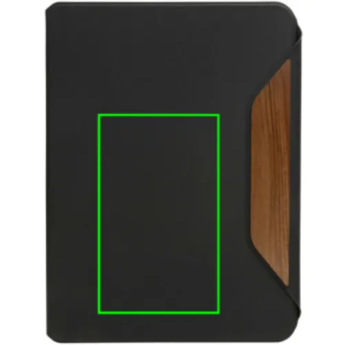 negro PortafolioTeri AWARE™ A4 en nogal y RPET