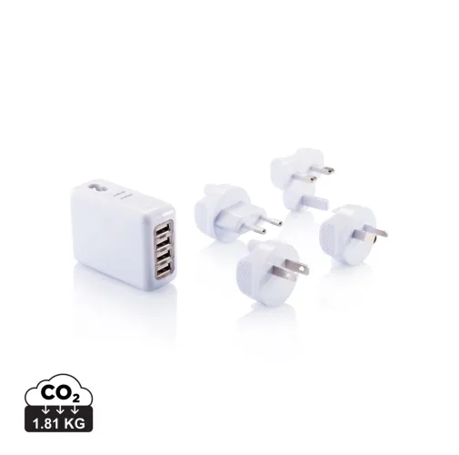 ENCHUFE DE VIAJE CON 4 PUERTOS USB