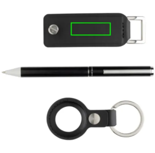 negro Set de regalo 3 piezas Tula de lujo de rPU certificado RCS