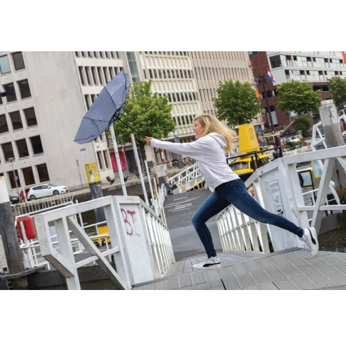 Paraguas automático RPET 190T bambú de 21\