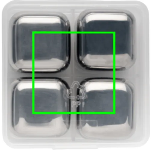 4 Cubitos de hielo reutilizables de acero inoxidable