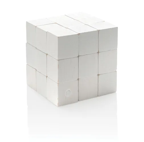 blanco Juego mental de madera en bolsa de lona